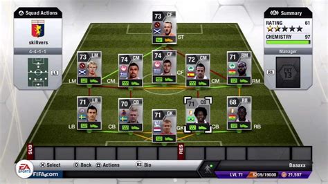 Fifa 13 Ultimate Team Squad Builder 4411 Skillvers Youtube