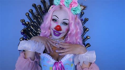 asmr clown girl does your makeup circus cosplay role play non scary clown videos youtube