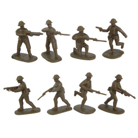 Buy Armies In Plastic Wwi Us Army Doughboys 16 Khaki Brown 54mm Army