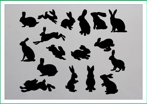 Bunny Rabbits Multiple Print Mylar Stencil 190 Micron Etsy