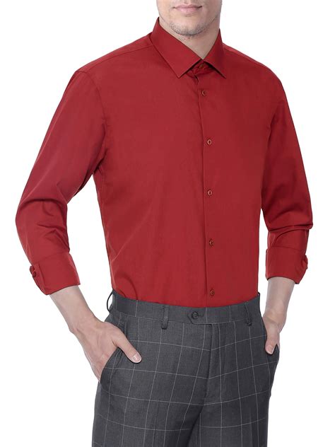 Big Mens Regularclassic Fit Long Sleeve Solid Dress Shirt