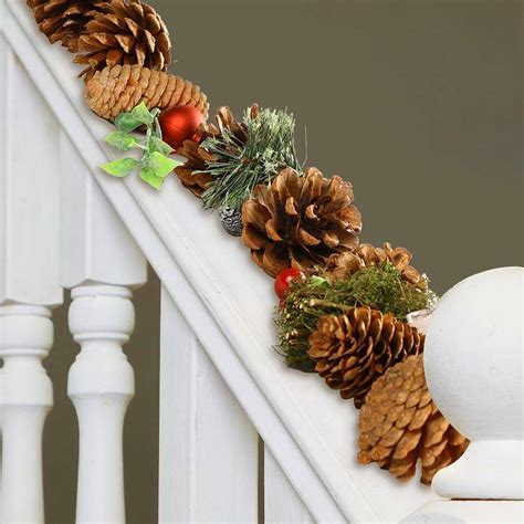 Festive Woodland Led Christmas Staircase Garland By Dibor Christmas