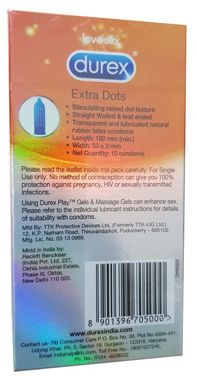 Buy Durex Extra Dots Extra Stimulation 10 Condoms