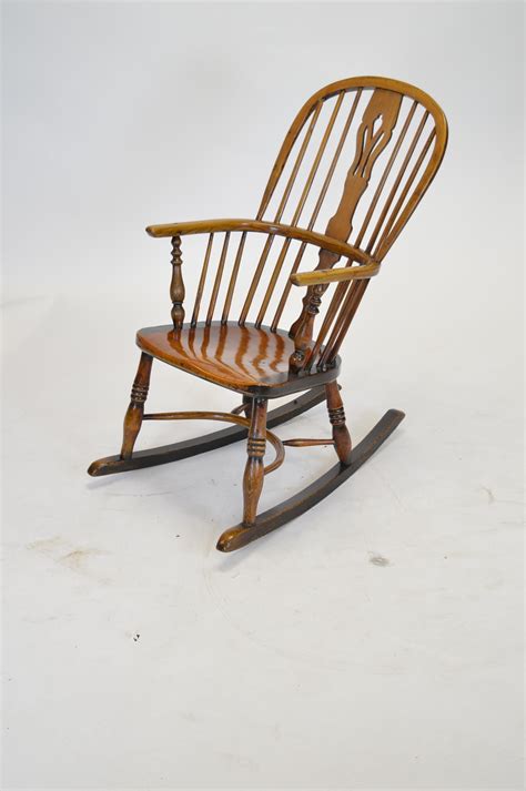 Lot 540 19th Century Windsor Rocking Chair