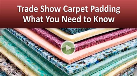 Polypropylene is a synthetic fibre, popular because it's inexpensive, water resistant and durable. Trade Show Carpet Padding - What You Need to Know - YouTube