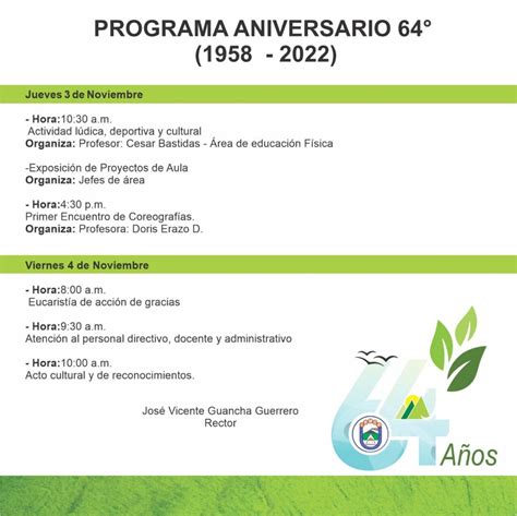 Aniversario 64° Institución Educativa Ciudad De Pasto
