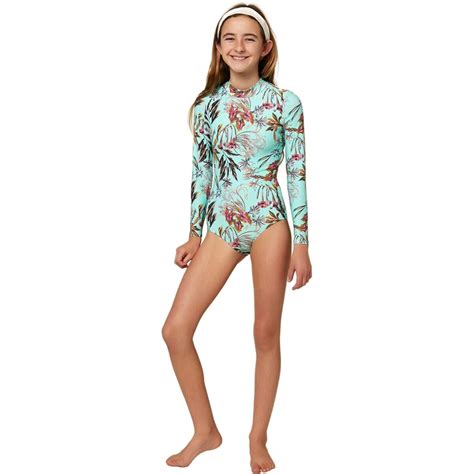 Oneill Aloha Long Sleeve One Piece Surf Suit Girls Kids