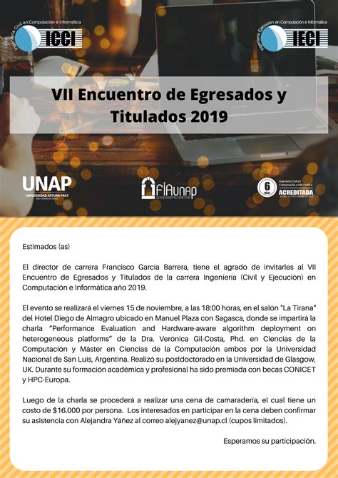 Invitación Vii Encuentro De Egresados Y Títulados 2019