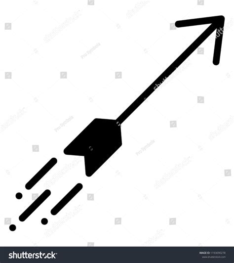 Arrow Pointing Diagonally Denote Fast Arrow Stock Vector Royalty Free