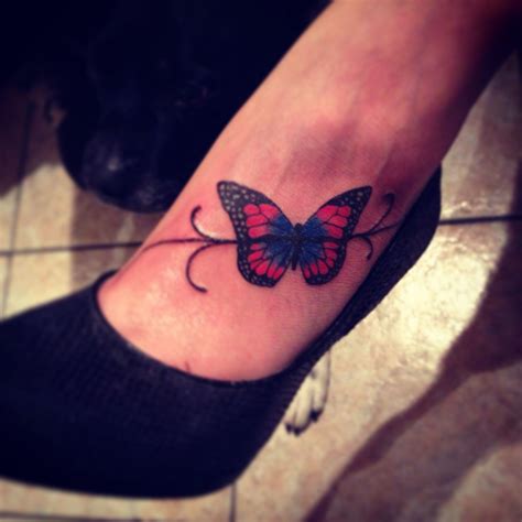Little butterfly foot tattoo bay Dave Major | Butterfly foot tattoo