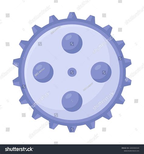 Gear Teeth Central Hole Clock Mechanism Stock Vector (Royalty Free