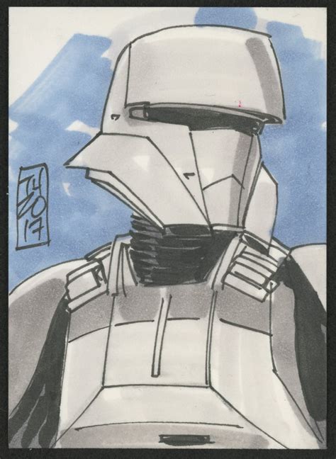 Tom Hodges Shoretrooper Rogue One Star Wars Sketch Card 11