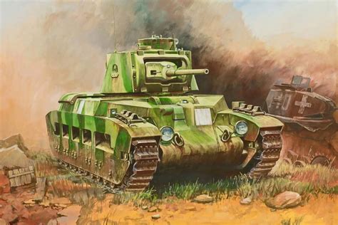Art British Infantry Medium Tank Matilda Ii Of Ww2 Ea124 Living Room