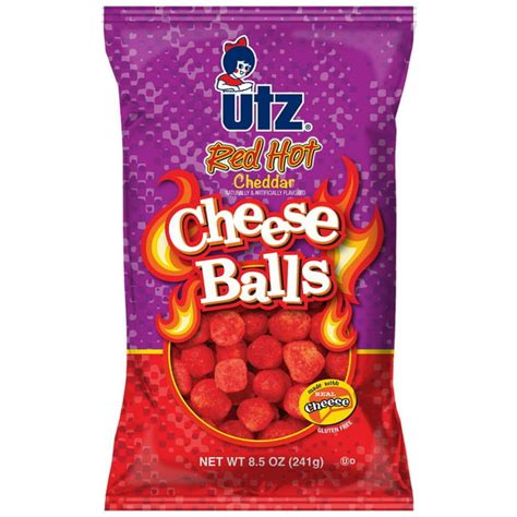 Utz Quality Foods Red Hot Cheddar Cheese Balls 85 Oz Bags 4 Bags