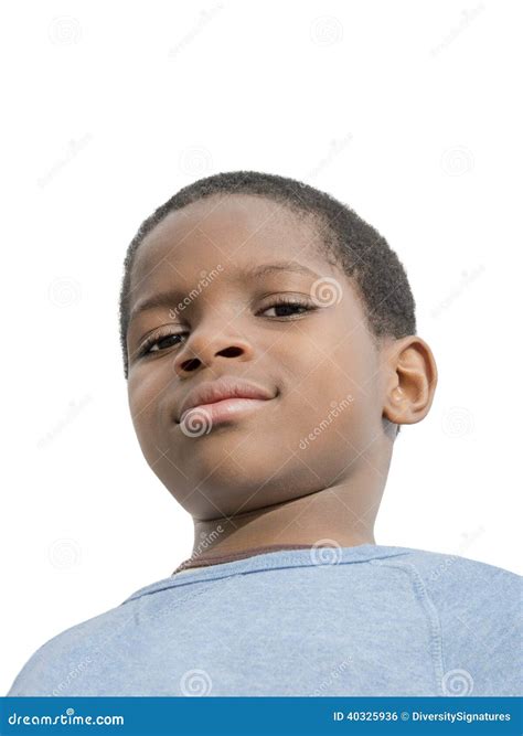Young Afro Boy With Long Eyelashes Isolated Stock Photo Image Of