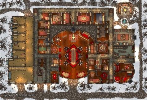 High End Tavern The Brimstone Winter Version X Fantasy Map Dungeons And Dragons