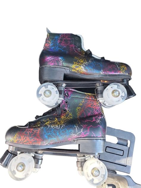Leafis Roller Skates For Women And Men Cowhide High Top Light Up Wheels