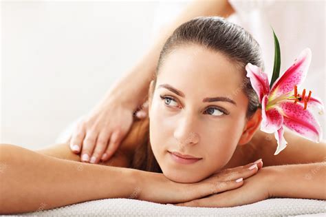 Premium Photo Beautiful Woman Getting Massage In Spa