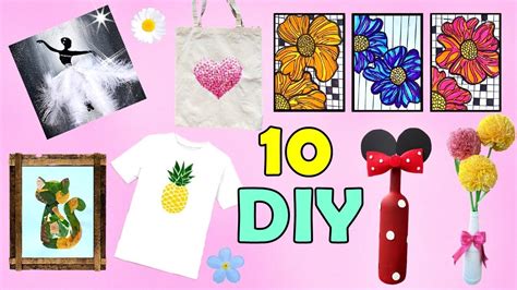 10 Diy Project When You Are Bored Easy Arts And Crafts Youtube