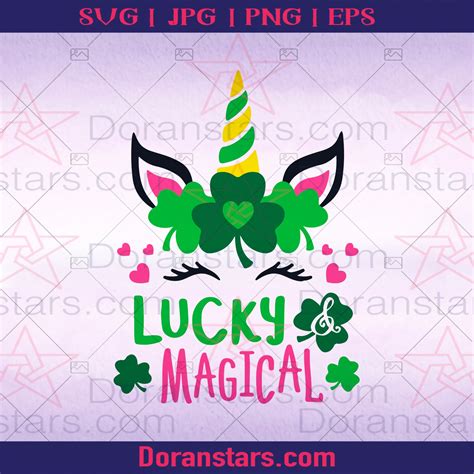 Lucky And Magical Svg St Patricks Day Svg Unicorn Svg Dxf Png