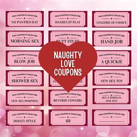 Love Coupons For Him Naughty Coupons Valentines Day T For Boyfriend