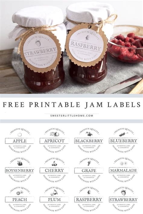 14 Free Printable Jar And Canning Labels Tags Primitive Pantry Bottle
