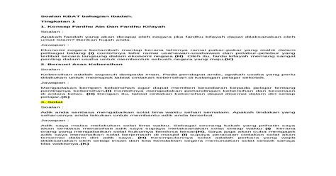 Contoh Soalan KBAT Pendidikan Islam