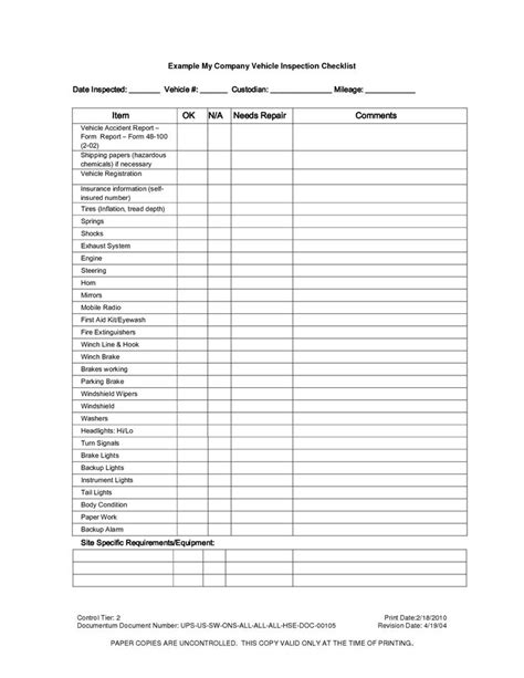 Also called a fire extinguisher inspection form, it allows inspectors to record details about the fire extinguishers and other observations such as the exact location and its current condition. Daily Vehicle Inspection form Template Lovely Vehicle ...