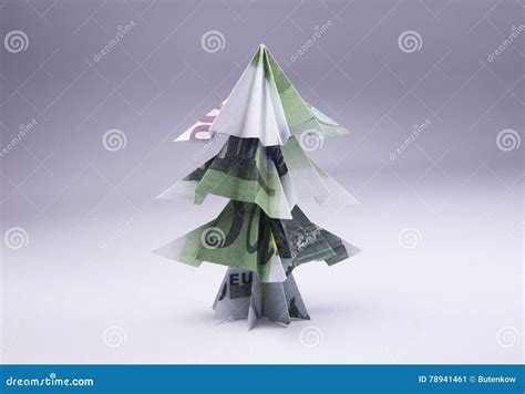 Money Origami Christmas Tree Stock Image Image Of Fold T 78941461