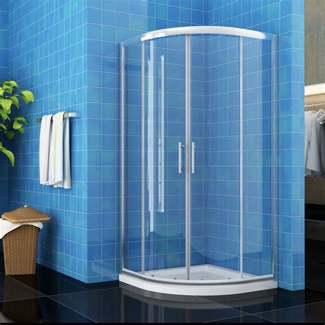 Quadrant Shower Enclosure And Tray Walk In Corner Cubicle Glass Screen