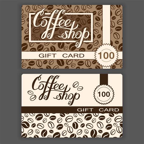 Coffee Shop T Cards Templates Vector Illustration Of Coffee Shop
