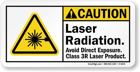 Laser Radiation Avoid Direct Exposure Class 3r Laser Sign Sku S 9232