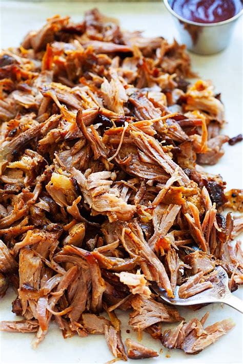 Remove skin and cut into pieces. Pulled pork recipe using bone-in pork shoulder, dry rub ...