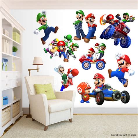 Super Mario Bros Wall Decal Room Decor Etsy