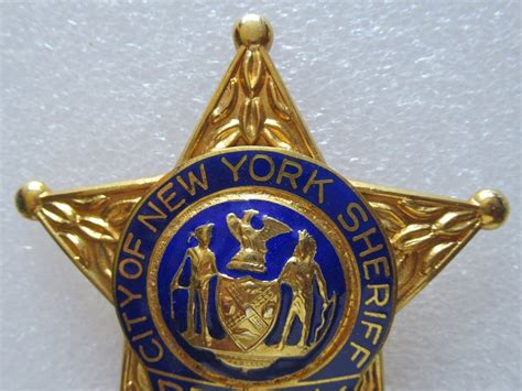 Collectors Badges Auctions City Of New York Sheriff ~ Deputy ~ Very Nice Nypd Police Star Badge