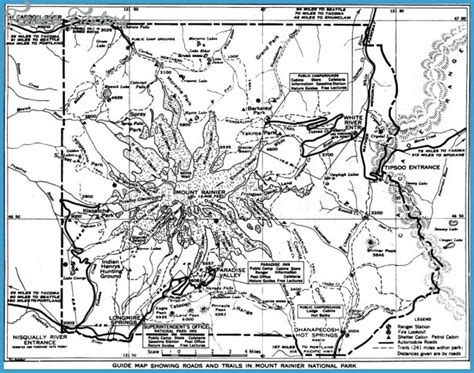Mount Rainier Hiking Map Travelsfinderscom