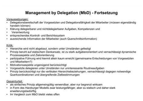 Management By Delegation