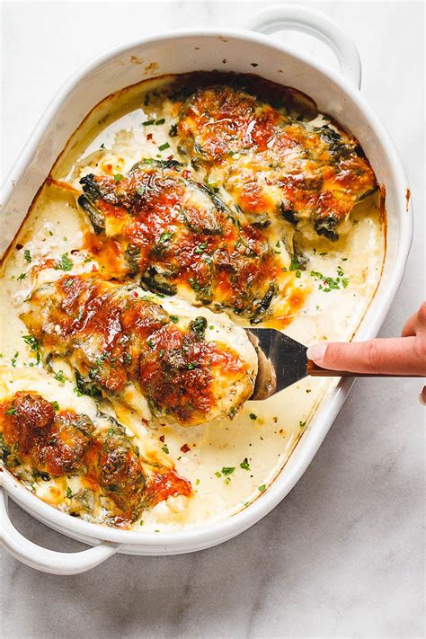 We frequently use chicken thighs in slow cooker recipes calling for boneless chicken breasts, or a combination of chicken breasts and thighs. Spinach Chicken Casserole Recipe with Cream Cheese ...