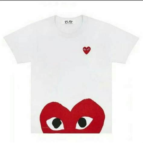 Jual Tshirt Baju Kaos Play Cdg Big Logo Indonesiashopee Indonesia