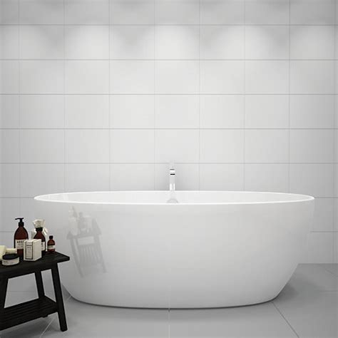Why not select some matching wall and floor tiles for a seamless space? Wickes White Gloss Ceramic Wall Tile 360 x 275mm | Wickes ...
