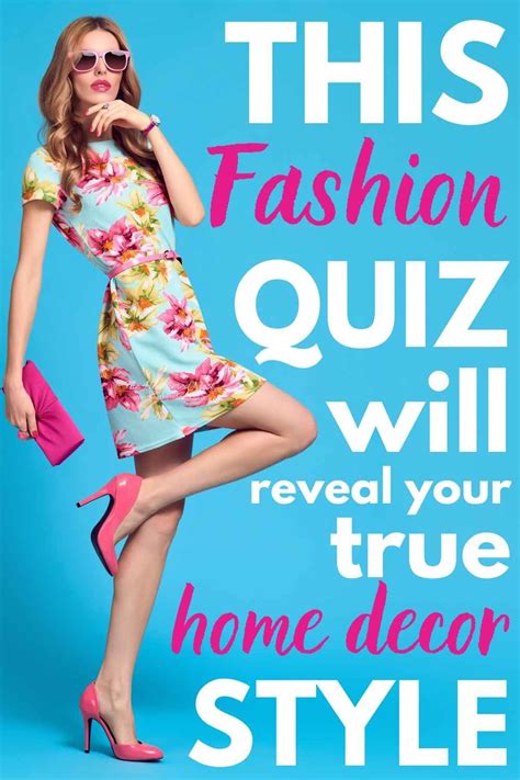 A Woman In Floral Dress And High Heels With The Words This Fashion Quiz Will Reveal Your True