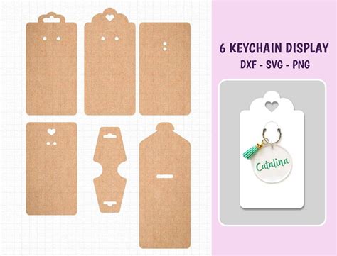 Digital Drawing & Illustration Keyring Display Card Svg|Keychain Card