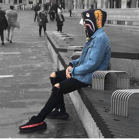 If you're looking for new ways to be dope, you have come to the right place. Yeezy v2 Bape Jeans | Bape outfits, Stylish mens outfits, Hypebeast fashion