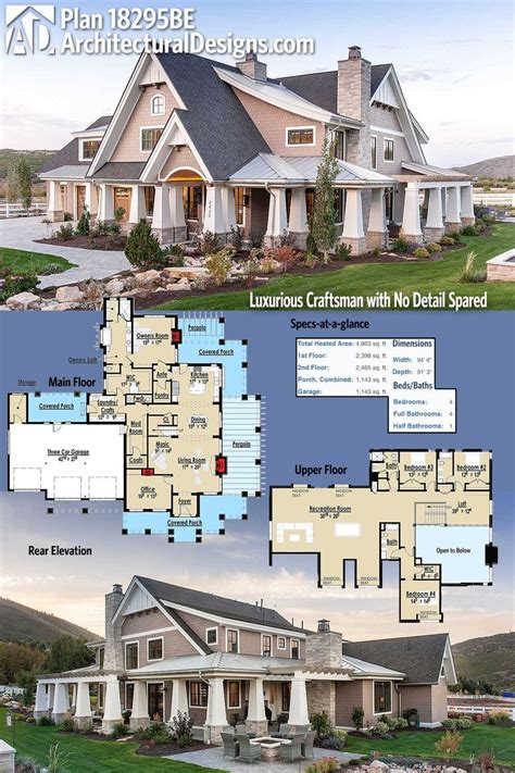 Plan 18295be Exclusive Luxury Craftsman With No Detail Spared