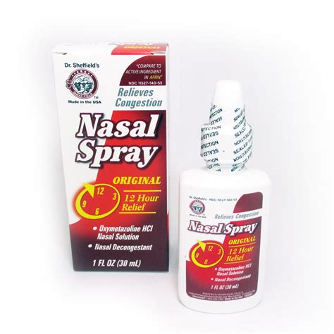 Sinus Nasal Spray Decongestant Mist 12 Hour Allergy Mucus Relief Oxymetazoline