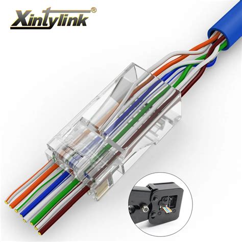 Xintylink Ez Rj45 Connector Cat6 Rj 45 Ethernet Cable Plug Cat5e Utp