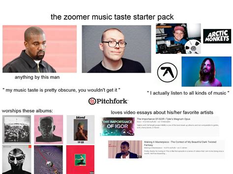 The Zoomer Music Taste Starter Pack Gen Z Rstarterpacks