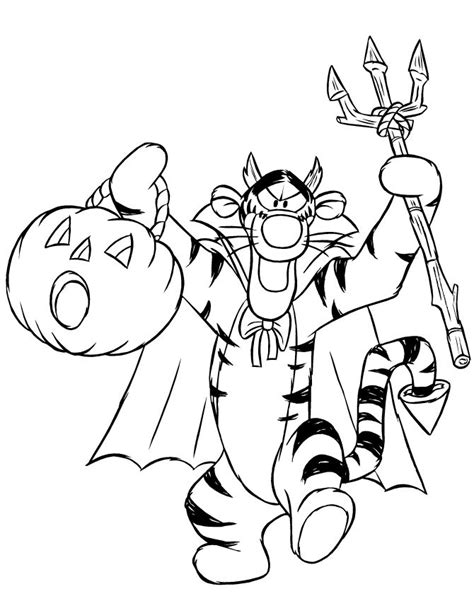 Pooh And Pumpkin Coloring Page