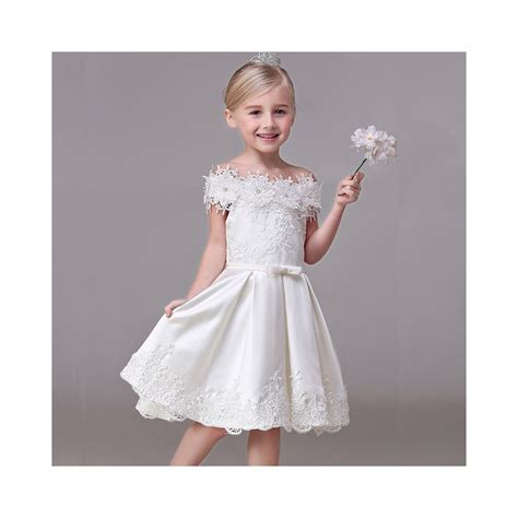 Flower Girl Formal Dress White Colour 90 140cm Partylook