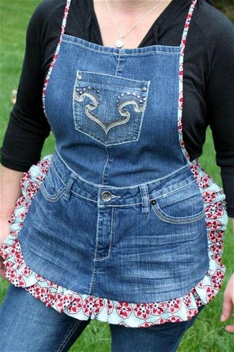 Diy Farm Girl Apron From Recycled Jeans Manualidades Ropa